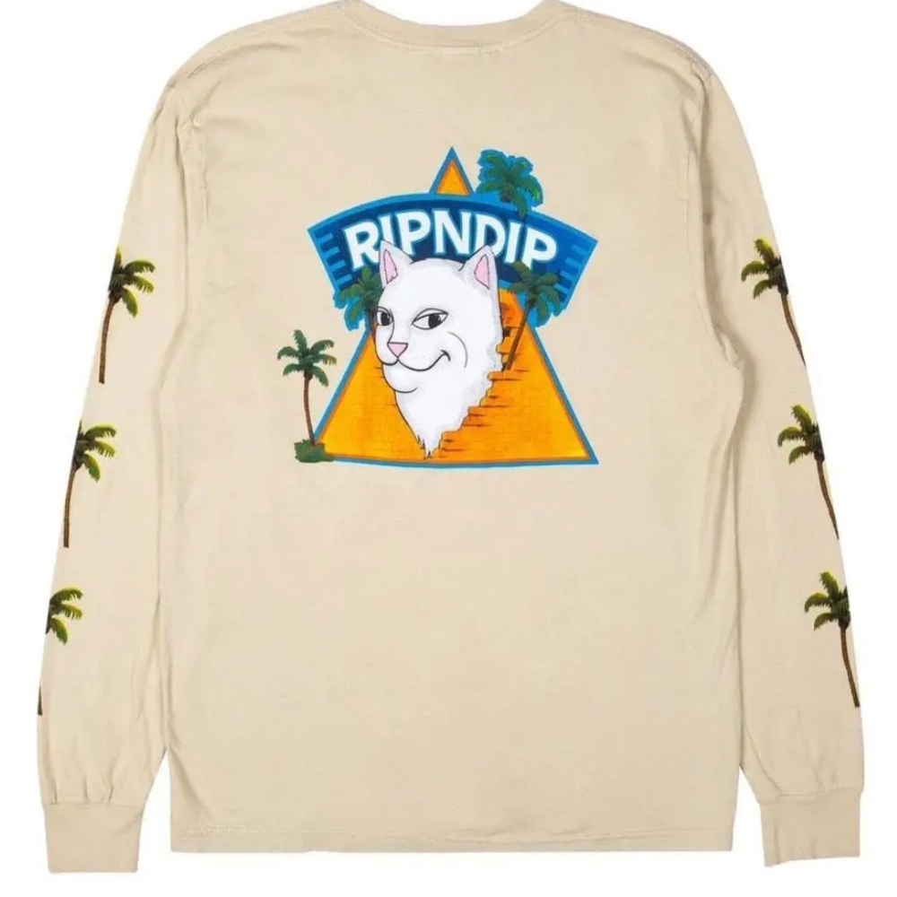 RipNDip Show Biz Long Sleeve Tee in Tan 🆕